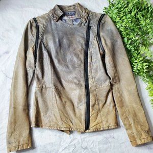 Paige Northwick Ombre Distressed Leather Jacket